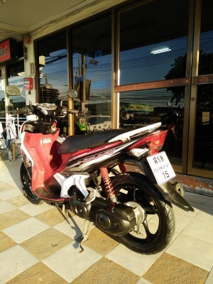 Yamaha Nouvo Elegance 135 cc. (ล้อแม็กซ์) สีขาวแดง ปี 2554 รถสวยเท่ห์มีสไตล์ ขับดีมาก