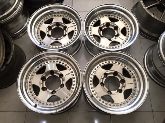 ขายล้อ RAGUNA PROSIDE 2 ชิ้นแท้ ขอบ 15x7 ออฟ-14 6รูกระบะ ประมูลญี่ปุ่น