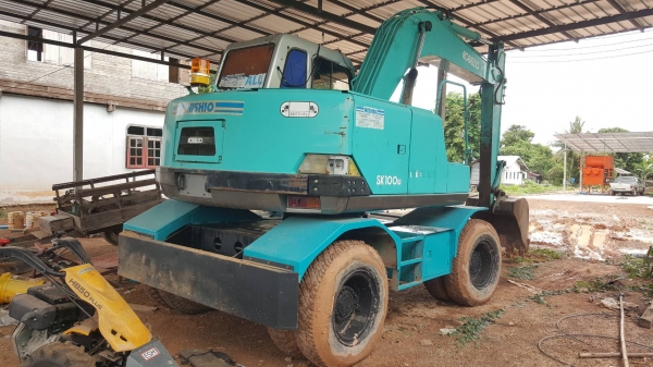 ขาย แบคโฮล้อยาง 4WD KOBELCO SK100W YE03 สภาพสวยพร้อมใช้งาน เครื่องดี ปั้มแรง ไฟฟ้าครบ เอกสารใบอินวอยซ์