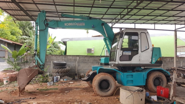ขาย แบคโฮล้อยาง 4WD KOBELCO SK100W YE03 สภาพสวยพร้อมใช้งาน เครื่องดี ปั้มแรง ไฟฟ้าครบ เอกสารใบอินวอยซ์