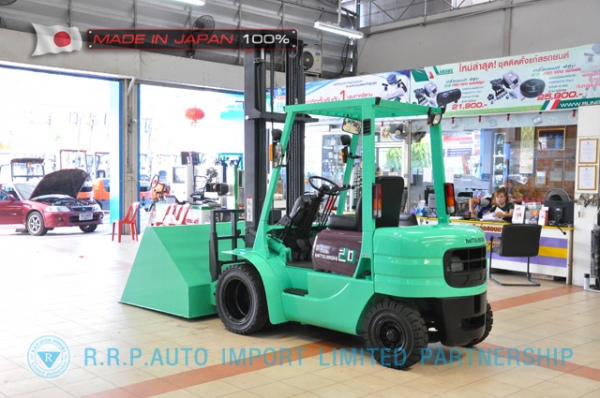 ขายรถโฟล์คลิฟท์มือสอง MITSUBISHI FD20-06760 นำเข้าจากประเทศญี่ปุ่น 100\% ไม่เคยใช้งานในไทย