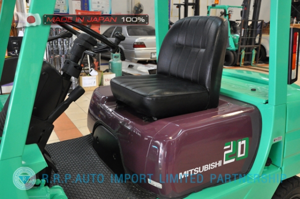 ขายรถโฟล์คลิฟท์มือสอง MITSUBISHI FD20-06760 นำเข้าจากประเทศญี่ปุ่น 100\% ไม่เคยใช้งานในไทย