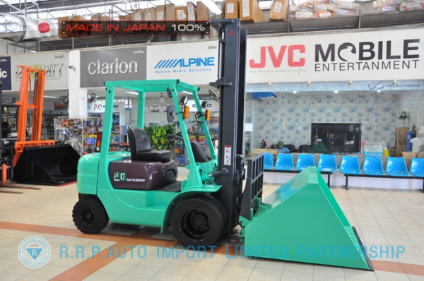 ขายรถโฟล์คลิฟท์มือสอง MITSUBISHI FD20-06760 นำเข้าจากประเทศญี่ปุ่น 100\% ไม่เคยใช้งานในไทย