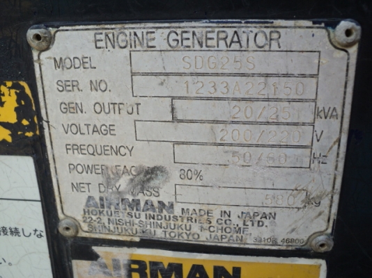 ขายถูกเคลียร์สต็อก ปั่นไฟ AIRMAN SDG45S เก่าญี่ปุ่น