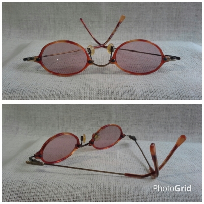 แว่นตาเก่าแก่ฝรั่งเศสเชื้อสายอิตาเลียน  โมเดลคลาสสิค &#039;วงรีเล็ก&#039;  Vintage CERRUTI 1881 handmade in Paris, France