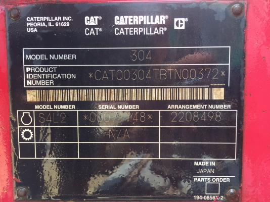 ขาย CAT 304CR รุ่นใหม่ มีเก๋ง แทรคเหล็ก ชั่วโมงน้อย รถสวยมาก