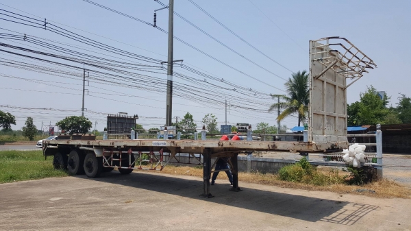 ขาย หางพื้นเรียบ 3 เพลา ยาว 12.50 เมตร ขายตามสภาพ ทะเบียน ม.79 ราคาต่อรองได้