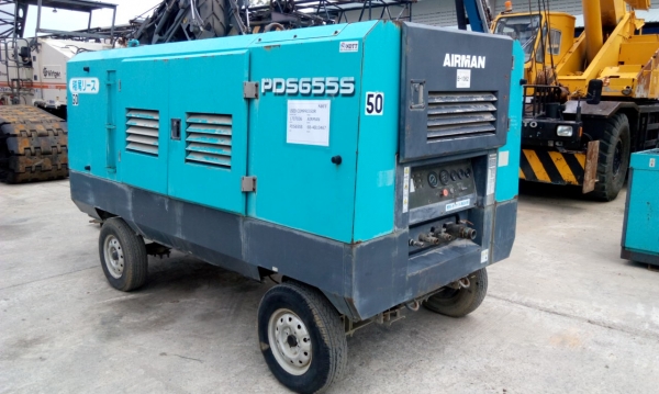 ปั้มลม AIRMAN PDS655S # 68-4B10467 มือสองญี่ปุ่น เก่ง NDT 085-904-9669