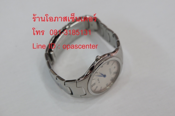 ลดราคา-นาฬิกา ALBA ชาย เรือนเงิน รุ่น VX3K-X031 บอกวันที่ สภาพใหม่ ส่งฟรี