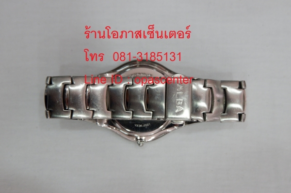 ลดราคา-นาฬิกา ALBA ชาย เรือนเงิน รุ่น VX3K-X031 บอกวันที่ สภาพใหม่ ส่งฟรี