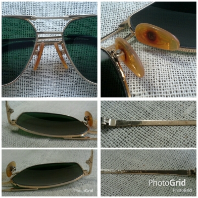 แว่นตาเฟรนช์วินเทจ ยุค &#039;80s  โมเดล &#039;นักบิน เลนส์แคบ&#039;  หล่อมั่ก ๆ   Vintage CHAMPS ELYSEES handmade in France  บิ๊กไซซ์!