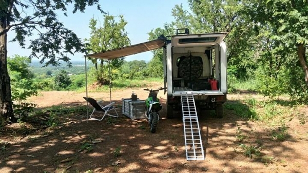 บันไดอลูมิเนียม ขึ้นรถมอไซค์