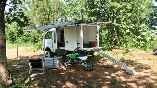 บันไดอลูมิเนียม ขึ้นรถมอไซค์