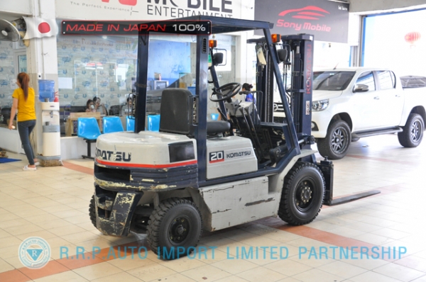 ขายรถโฟล์คลิฟท์มือสอง KOMATSU รุ่น FD20-4493974 นำเข้าไม่เคยใช้งานในไทย