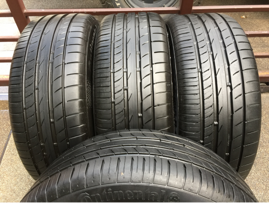 ยาง Continental 225 55 17 ปี15 ดอกเต็ม ไม่มีปะ เนื้อนิ่มๆ  ใช้ยาว ราคาไม่แพง