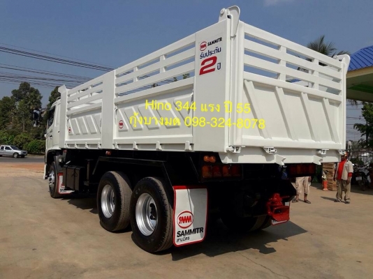 Hino 344 แรง ปี 55 ดัมพ์สามมิตร มีระบบลากพ่วง ทะเบียนพร้อม