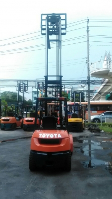 Toyota7fd25ขนาด2.5ตัน เสาสูง5เมตร งาฮิ้งฟอร์คเกียร์ธรรมดา เครื่องยนต์ดีเซล1DZ2 ล้อหน้าคู่ ยางตันใหม่