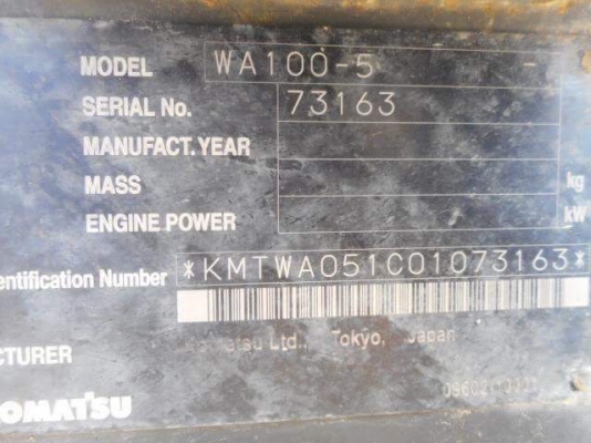 **รถนอกขายถูก**รถตัก WA100-5 สภาพสวยราคาถูก สีเดิมๆจากญี่ปุ่นแท้100\% ไม่เคยใช้งานในไทย โทร 081-1463244(เจ๊สุ)