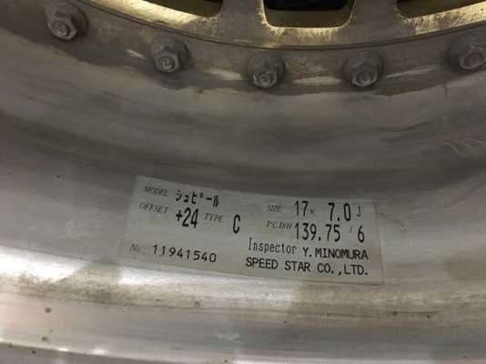 ล้อ SSR Spiel Stadt 3 ชิ้นแท้ ขอบ 17x7 ออฟ24 6รูกระบะ ติดยางสวยๆ ประมูลญี่ปุ่น