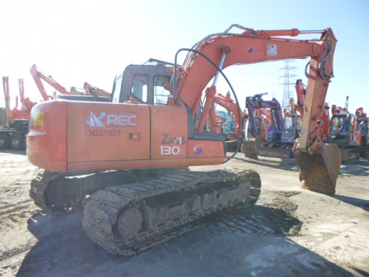 Hitachi ZX130K เก่าญี่ปุ่น ใบแทรค60ซม. มีไลน์หัวกระแทก แทรคเหล็กหุ้มก้อนยาง