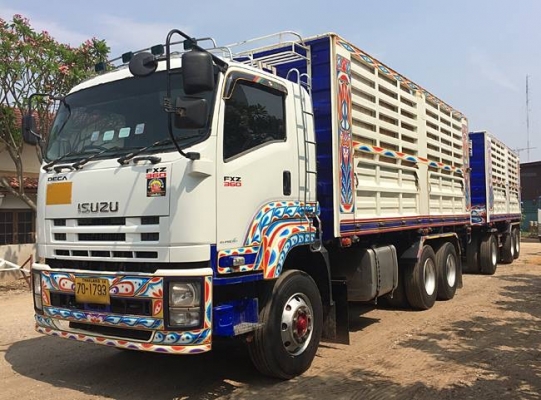 Isuzu 360 แรง ปี 57 ดัมพ์เหล็กคอกเกษตร ลูก 3 เพลาแท้ ทะเบียนพร้อม