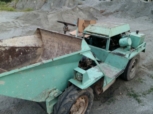 รถดั้มเปอร์ เครื่องจิมมีนี่ พร้อมโม่ปูนและเทรนเลอร์ลาก