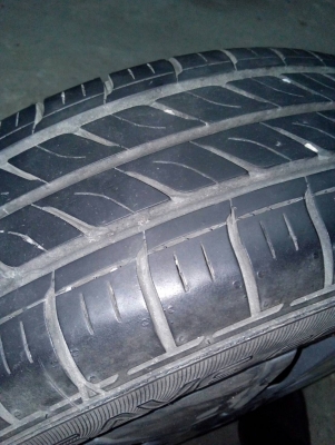 ( ล้อกะทะ ขอบ 14 ) 165/65R14  DUNLOP ENASAVE  ชุด 4 ล้อ สวย หนา   tel. 081-427-3941