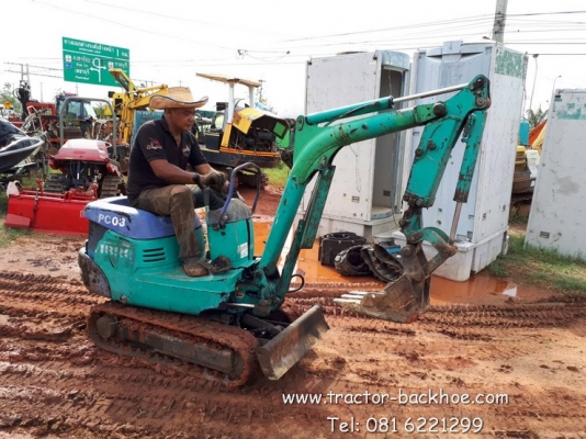มาใหม่อีกตัวครับ รถขุด แบคโฮจิ๋ว KOMATSU PC03-2 มีหัวเจาะ กระแทกในตัว เก่าญี่ปุ่นแท้