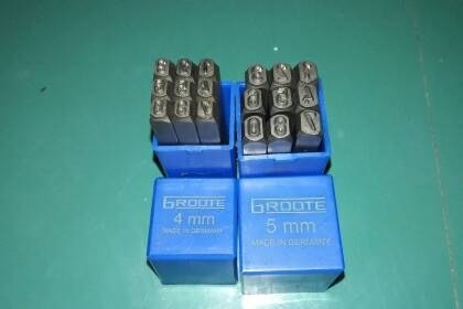 ขายเหล็กตอกเลขขนาด5mm.GROOTE Made in Germany.ใหม่เก่าเก็บ