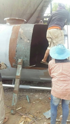 เร่งงานทุกวันครับ ถังน้ำมันมือสองสภาพสวยๆ ขัดล้างทำสีใหม่เรียบร้อย พร้อมส่งหลายใบครับ