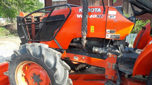 ขายรถไถคูโบต้าM6040อุปกรณ์ดันหน้า+ผาน6ตราช้าง ราคา465,000คับ