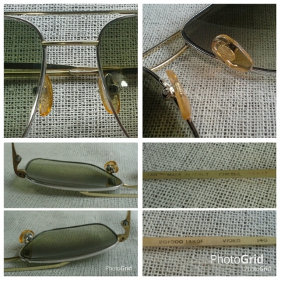 แว่นตาอิตาเลียนโกลด์ฟิลด์ &#039;สองกษัตริย์&#039; ทองขาว + ทองคำ ยุค &#039;80s  Vintage DESIL OCCHIALI handmade in Italy  14 K