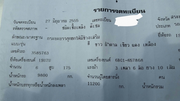 รถบรรทุก 10 ล้อใหญ่ ISUZU รุ่น358 ปี55 เครื่อง 175 แรง มีระบบลากลูก  เทอร์โบ  2 เพลาดั๊มพ์ ราคา 465,000 บ.รถอยู่สระบุรี