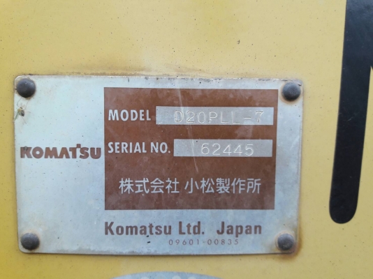 ขายรถดันดิน  KOMATSU D20PLL-7  เก่าญี่ปุ่นแท้  4,XXX  ชั่วโมง  แทรคเมตร  เครื่องปั๊มดี  ลองระบบกันได้ทุกวัน  โทร  089-3818694  ดวงนภา