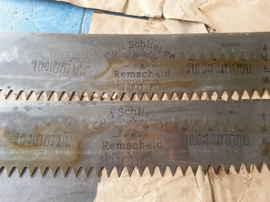 เลื่อยสองเกลอ ตราตา made in Germany งานเก่าเก็บ กว่า 40 ปี ขนาด 4 ฟุต