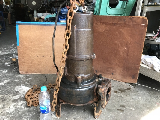 ขายไดโว่ Tsurumi 5HP. 380V made in Japan ใบดูดโคลน สภาพเดิมๆ เพิ่งยกออกจากบ่อ หมุนนิ่ม พร้อมใช้งาน