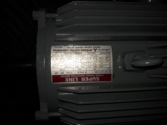 ขาย !! มอเตอร์.มิตซู.ขนาด5แรง3สาย.รอบ1420 พร้อมใช้งาน ขาย !! มอเตอร์.มิตซู.ขนาด5แรง3สาย.รอบ1420 พร้อมใช้งาน