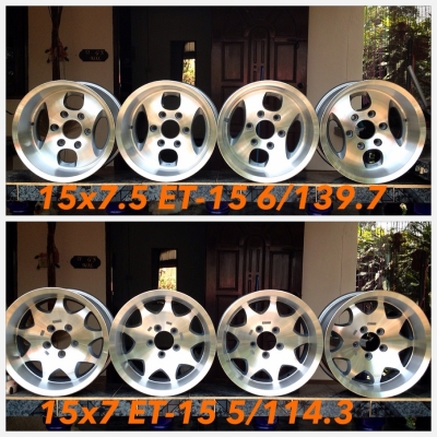 ขายล้อแม็ก Enkei ขอบ 15x7.5 ออฟ-15 ใส่ 6 รูกระบะ ลายตัว H ออฟลึกๆ สภาพสวยมาก *7900 บาทครับ