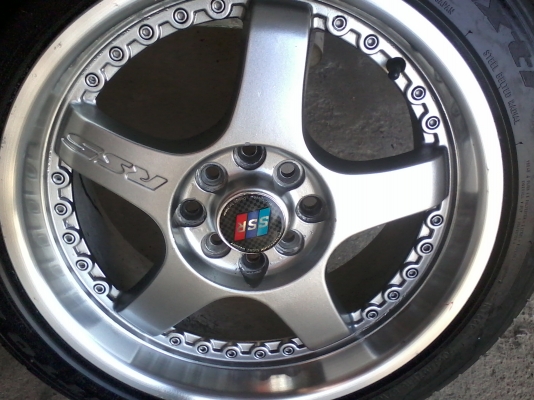 ล้อ RS5 ขอบ 16 4รู100-114 พร้อมยาง 205/45/16 4วง 8500 บาท(รับเทรินล้อเก่า)