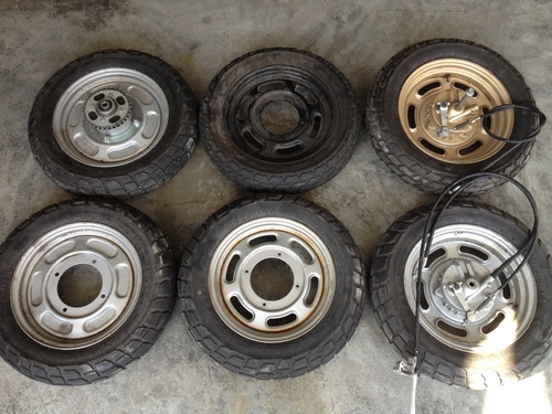 ขาย ยาง\%กึ่งวิบาก12" / ล้อเดิม ชาลี , มั้งกี้-กอลิร่า , NSR , APE แท้ญี่ปุ่น