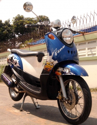 ขออนุญาติขาย  Yamaha Fino 115 cc. สีน้ำเงินขาว