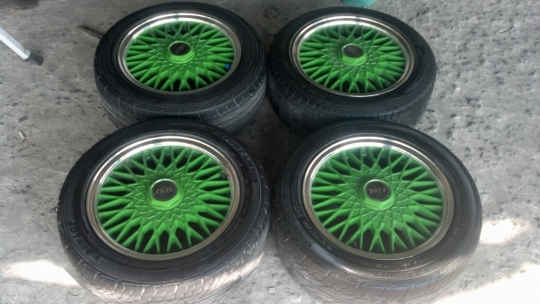 แม็กรีลเยอรมันขอบ15 ทำสีใหม่ ขอบเงา พร้อมยาง