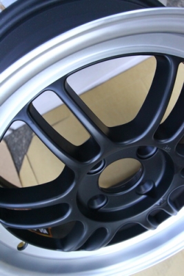 ล้อใหม่15 RPF1 กว้าง6.5 ออฟ38 4รู100 สีดำด้าน ขอบเงาด้าน ECO CAR ใส่ได้ไม่มีติด