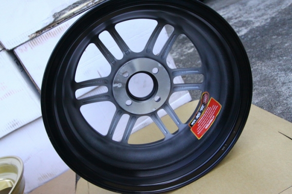 ล้อใหม่15 RPF1 กว้าง6.5 ออฟ38 4รู100 สีดำด้าน ขอบเงาด้าน ECO CAR ใส่ได้ไม่มีติด