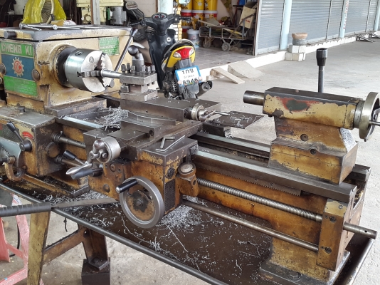 แท่นกลึง 4 ฟุต 2 เพลา เกียร์บล็อก ไฟ 220 v. อุปกรณ์ครบๆ พร้อมใช้งาน 45,000