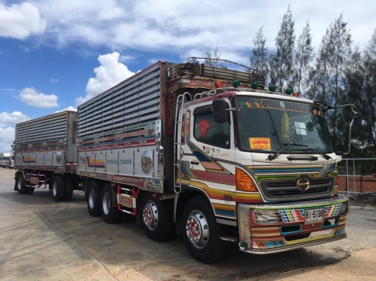 แม่ลูก Hino mega เครื่อง 260 แรง ปี 46 ดัมพ์มิเนียมอู่เบิ้มการช่างชุดใหญ่ แม่ 12 ล้อ ลูก 2 เพลา ทะเบียนพร้อม