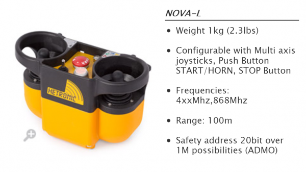 เฮี๊ยบรีโมท ประเภท Radio Remote Control Transmitter ยี่ห้อ HETRONIC