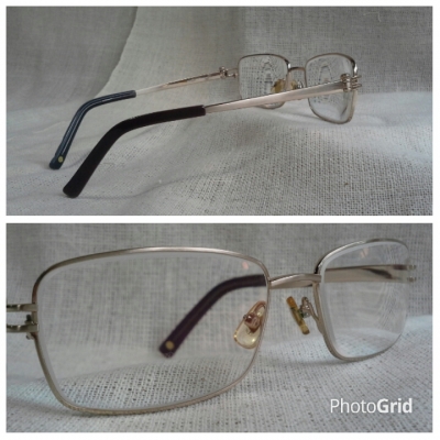 แว่นสายตายาวสวิสเมด  ไททาเนียม  เลนส์กระจกหายาก  Authentic CYMA handmade in Switzerland  ค่าสายตา +350
