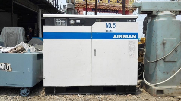 ปั้มลมสกรูญี่ปุ่น AIRMAN SAS37P ขนาด 50 HP 380V 7 kg/cm2 พร้อมใช้งาน