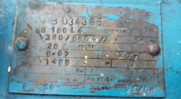 ** เหลือ 1 ตัว **ปั้มน้ำหอยโข่ง PACO PUMP หน้า 8"- 6" มอเตอร์ 20 HP 380V พร้อมใช้